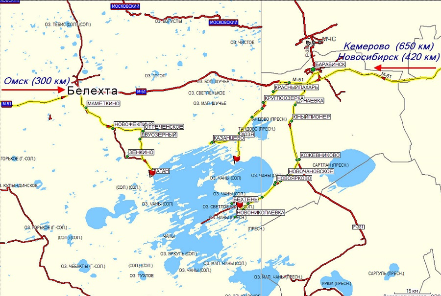 Характеристики озера Чаны